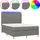 vidaXL Boxspringbett 140 x 200 cm Dunkelgrau