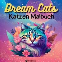 Tredition Katzen Malbuch Dream Cats Ausmalbuch mit 30 fantasievollen Katzenmotiven zum Ausmalen für Erwachsene, Frauen, Teenager, mit Mandalas Traum Weltall Wel