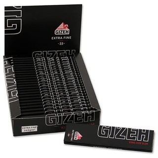 GIZEH BLACK King Size Slim - 25 Heftchen a 33 Blättchen - Zellulose