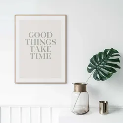 Bild mit Rahmen REINDERS "Take Your Time", beige (farbe bild(er): beige), B:30cm H:40cm T:1,6cm, Holzwerkstoff, Bilder