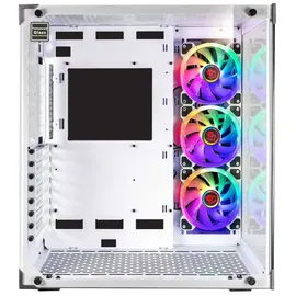TALIUS Cronos Frost ATX-Gaming-Box, gehärtetes Glas, Lüfter Iris ARGB (in DREI Farben erhältlich) (Weiß)