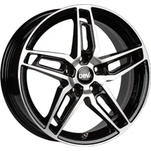 DBV 5DS 005 7 x 17 5 x 100 ET38 ML60,1 Schwarz Glänzend