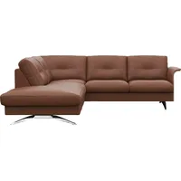 FLEXLUX Ecksofa Glow, super bequem durch hochwertigem Sitzaufbau mit Federkern, L-Form, Modernes skandinavisches Design braun