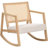 Beliani Schaukelsessel LEIDY Holz 0 x 0 x 0 cm Beige/Braun