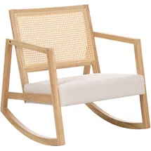Beliani Schaukelsessel LEIDY Holz 0 x 0 x 0 cm Beige/Braun