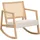 Beliani Schaukelsessel LEIDY Holz 0 x 0 x 0 cm Beige/Braun