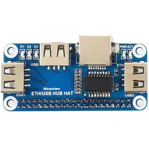 Waveshare Ethernet/USB HUB HAT for Raspberry Pi Stable Wired Ethernet Connection with 1x RJ45 Ethernet Port and 3X USB Ports Compatible with USB2.0/1.1 Fits The Zero/Zero W/Zero WH