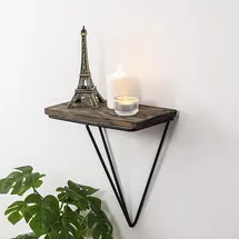 HANAH Home Wandregal 27 x 30 x 15 cm Schwarz
