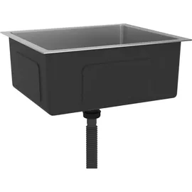 vidaXL Handgemachte Einbauspüle Edelstahl