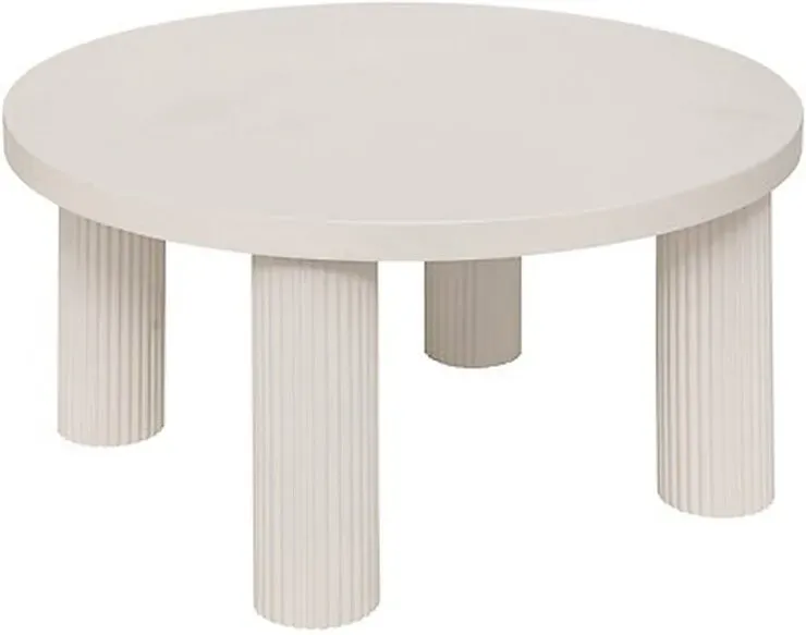 5five TELLA Beistelltisch 70 cm Durchmesser Elfenbeinweiß