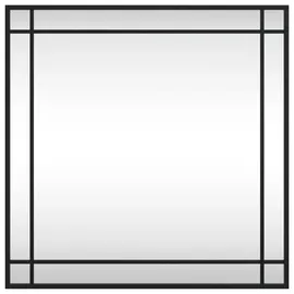 vidaXL Wandspiegel Schwarz 60x60 cm Quadratisch Eisen