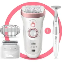 Braun Silk-épil 9 81646959, Roségold, Weiß, 40 Pinzette, 1 SensoFoil, Akku, 100 - 240V, Integrierte Batterie - Rosa/Weiß