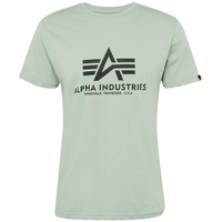 Alpha Industries T-Shirt mit Label-Print, Lind, S