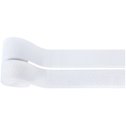 buttinette Klettverschlussband, zum Annähen, weiß, Breite: 4 cm, Inhalt: je 1 m