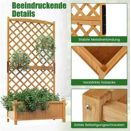 Costway Spalier mit Blumenkasten 60 x 30 cm Orange