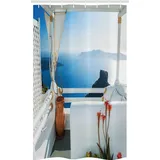 ABAKUHAUS Duschvorhang 120 x 180 cm blau