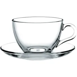 Pasabahce Teetasse mit Untertasse 0,2 l Transparent 6 St.