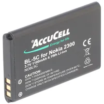AccuCell Akku passend für Nokia 3650, BL-5C, 1100mAh