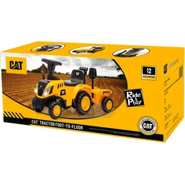 Jamara Rutscher Caterpillar Traktor mit Anhänger gelb 2in1