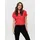 Only T-Shirt ONLMOSTER – Kurzarmshirt mit Aufschlag und klassischem Look Viskosemischung, regular fit rot XS (34)