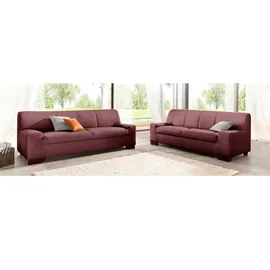 DOMO collection Polstergarnitur 3-2 Garnitur 2-Sitzer + 3-Sitzer Rot