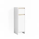 Vicco Midischrank Emma 30 x 95 cm Weiß/Sonoma
