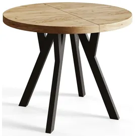 alpi möbel OVO Ø 90 cm naturbelassen/schwarz