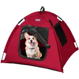 Babyezz Hunde/Katzenzeltbett, Wasserdichtes Tipi Zelt,Atmungsaktives,Waschbares Hundehaus Für Drinnen Und Draußen,Tragbares Hundehöhle/Katzen Höhle,Für Kätzchen,Welpen (Rot, S)