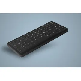 Cherry Active Key kompakte Hygiene-Tastatur, schwarz, LEDs weiß, wischdesinfizierbar, USB, DE (AK-CB4110F-U1-B/GE)