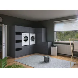 laundreezy Mehrzweckschrank-Set 253 x 200 x 68 cm Grau