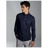Trigema Poloshirt »TRIGEMA Business-Hemd aus DELUXE-Single-Jersey«, (1 tlg.), blau