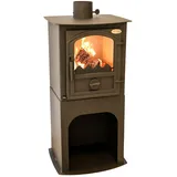 Kaminofen 1 Stand mit Gusstür, 7,7kW, 510 x 430 x 1059 mm - Schwarz