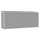 vidaXL Wand-Geräteschuppen 1,18 x 3,82 x 1,78 m grau