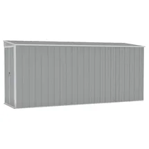vidaXL Wand-Geräteschuppen 1,18 x 3,82 x 1,78 m grau