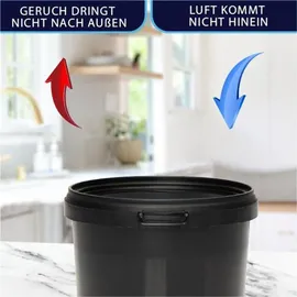 Benbow Eimer mit Deckel 0,5 l Schwarz