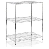 Mammut KARAT Gitterregal Everest 210 kg Belastbarkeit 3 Böden Verchromt 60 x 35 x 90 cm