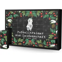 Mr. & Mrs. Panda Befüllbarer Adventskalender Fußballtrainer Leidenschaft - Schwarz - Geschenk, Glücksbringer, Firma, Verein Fußball, Danke, Fu... - Schwarz