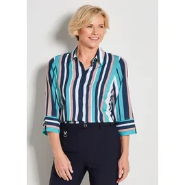 GOLDNER Hemdbluse mit Streifenmuster Blau 38