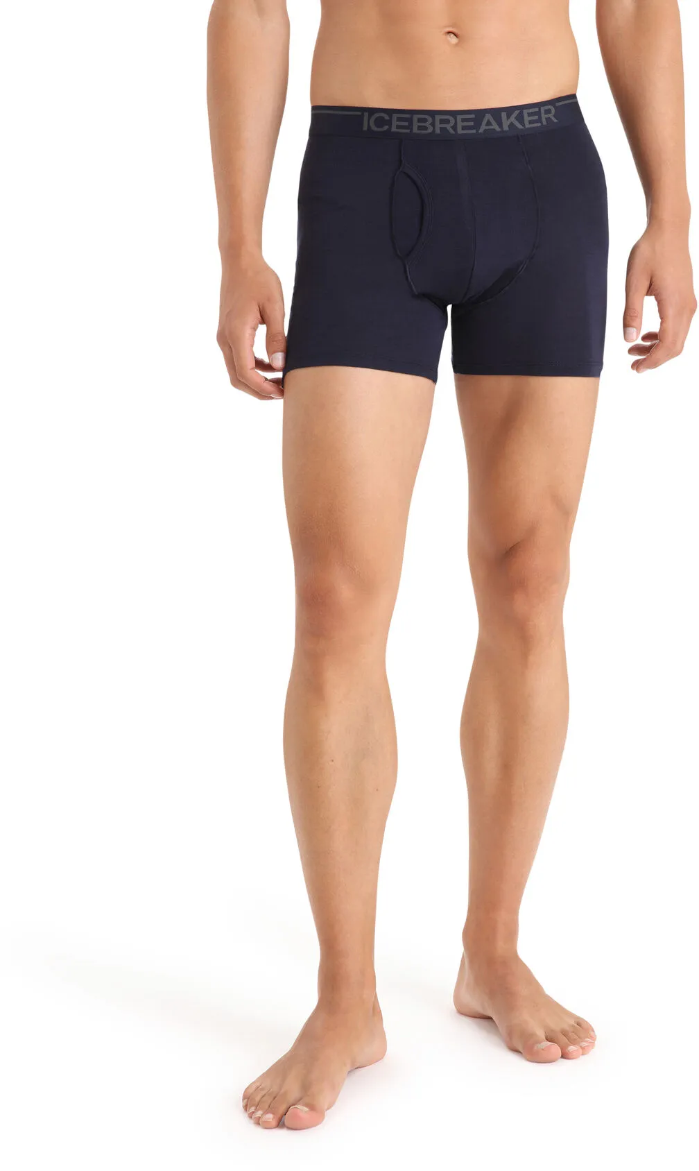 Icebreaker Boxershort Anatomica mit Eingriff (Merinowolle) Unterwäsche dunkelblau Herren