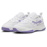 Puma Varion II Jr Indoor Court Shoe, White-Lavender Alert, 37.5 EU