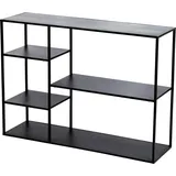 [en.casa] Standregal Isojoki 120 x 35 x 87,5 cm Metall Schwarz matt