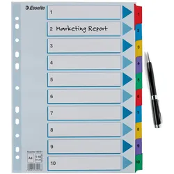 Esselte Ordnerregister A4 nummeriert - 10-teilig