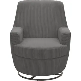 INOSIGN »HETTY, Drehsessel mit Wippfunktion, Lese-Sessel in Cord und Microfaser« 1 Stk. tlg. mit Federkern, auch im Set mit passendem Hocker