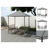 vidaXL Gartenpavillon mit Tisch und Bänken 2,5x1,5x2,4 m Anthrazit