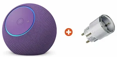 Bundle: Amazon Echo Dot Max (2025) WLAN- und Bluetooth-Lautsprecher mit Alexa Amethyst + Shelly Plug S Gen3 white Zwischenstecker