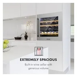 Klarstein Vinsider 36 Weinkühlschrank 2 Kühlzonen 5-22°C 94l Edelstahl