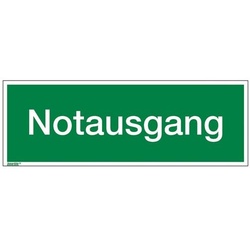 Marahrens Sicherheitskennzeichen »Textschild: Notausgang« nachleuchtend 40 x 0,01 x 14 cm mehrfarbig, 40x14 cm