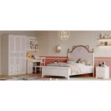 JV Möbel Design Kinderzimmer Set Kleiderschrank 2x Nachttische, Luxus Bett, Jugendzimmer
