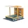 Home Deluxe Holzsandkasten Sandy mit Überdachung Grau/Braun