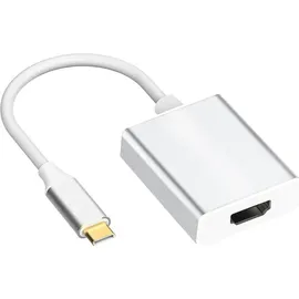 MediaRange USB Type-C 3.1 auf HDMI converter, silver (0.01 m, HDMI), Video Kabel